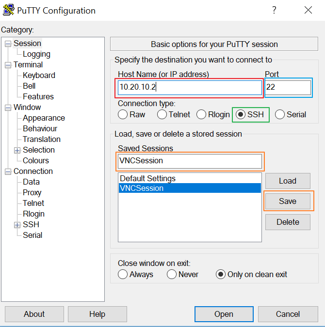 Connect via ssh