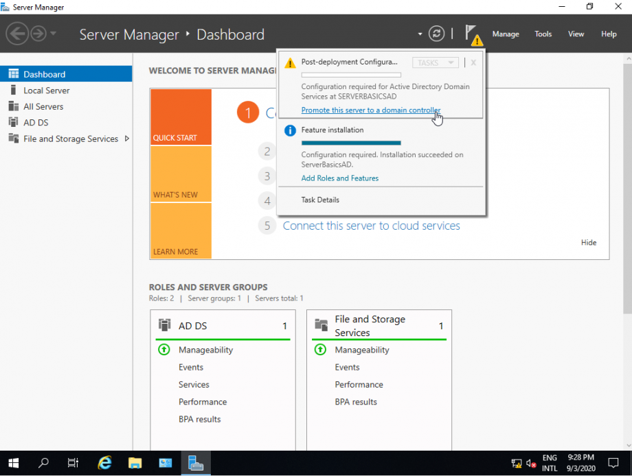 Server Basics 06: How to create Windows domain (active directory) | IT Blog