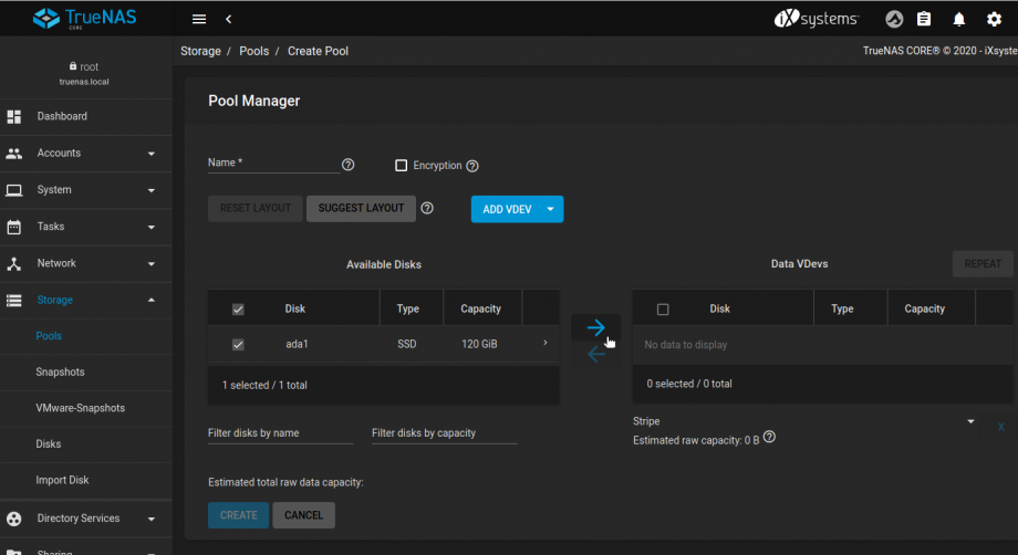 Configure disk in TrueNAS | IT Blog