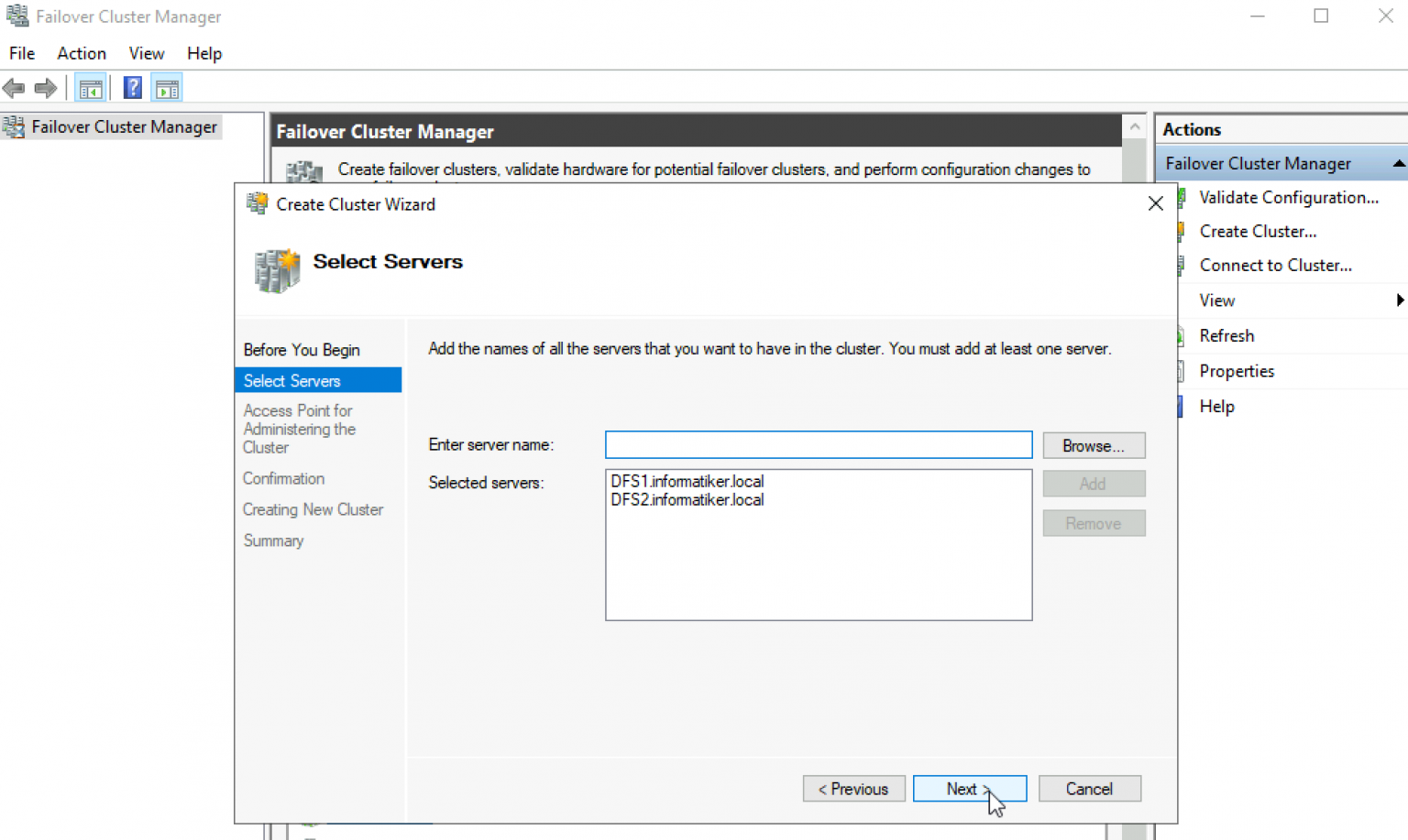 How to create File Share cluster (DFS) on Windows Server IT Blog
