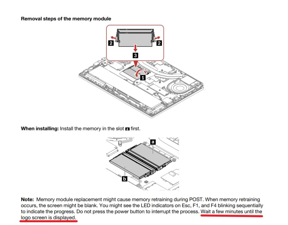 Lenovo Thinkpad ESC + F1 + F4 led blinking IT Blog